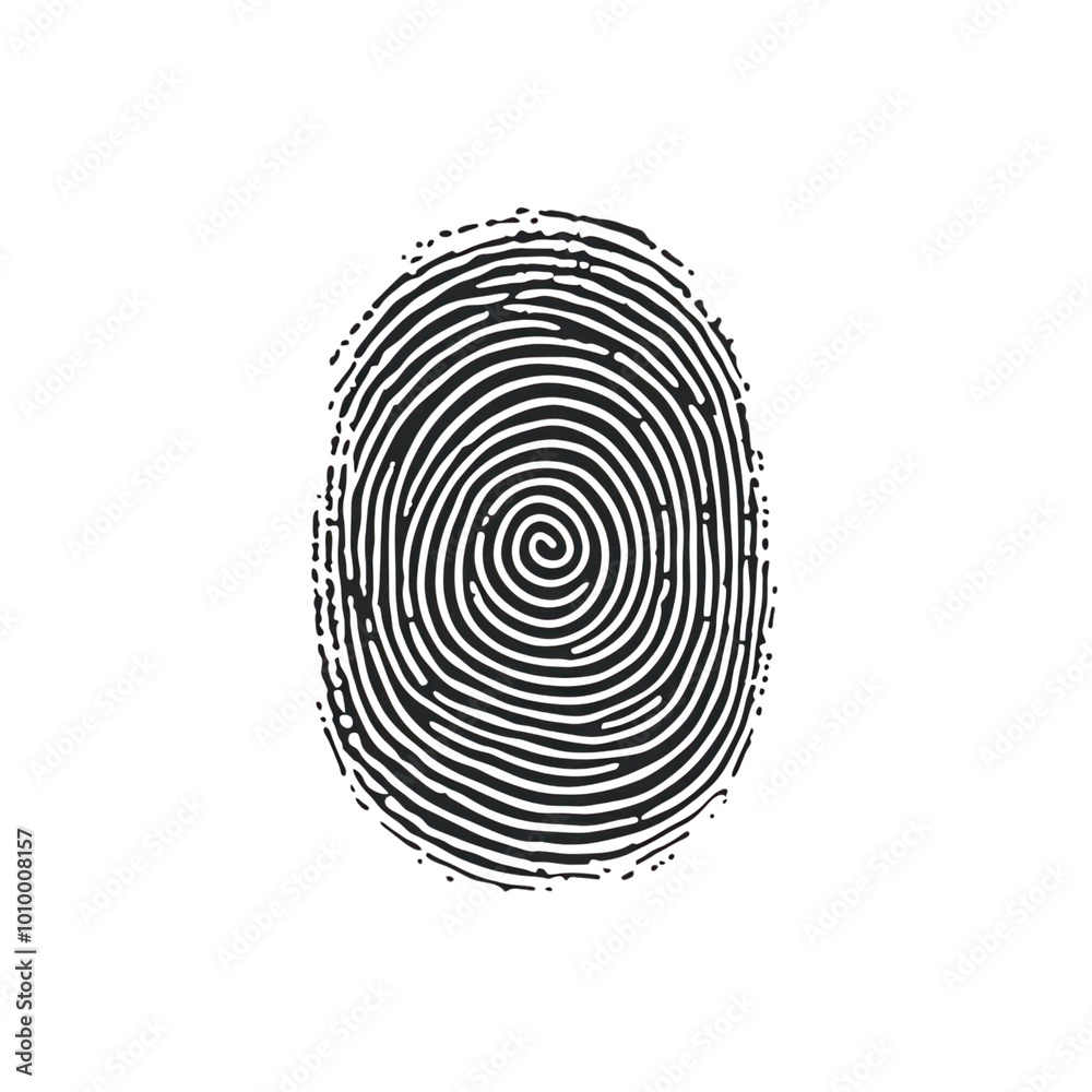 Fingerprint, white isolate background Fingerprint, white isolate background