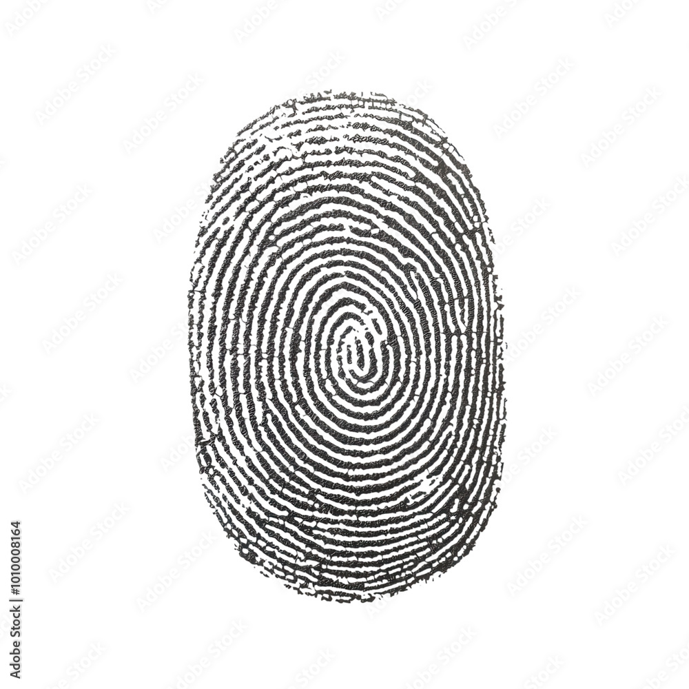 Fingerprint pattern, black isolate background Fingerprint pattern, black isolate background