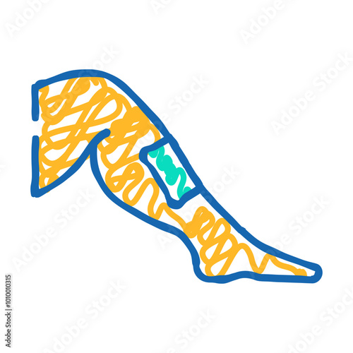 leg hair removal female doodle icon sketch vector. leg hair removal female sign. isolated symbol illustration