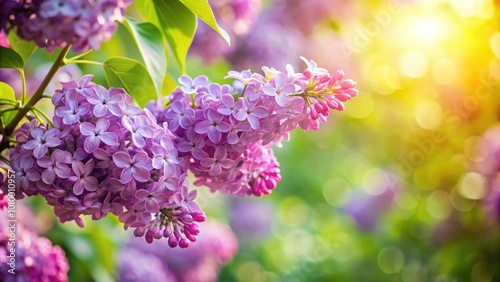 Lilac tree flowers in natural sunlight with bokeh background, lilac, tree, flowers, natural, sunlight, bokeh, background, spring