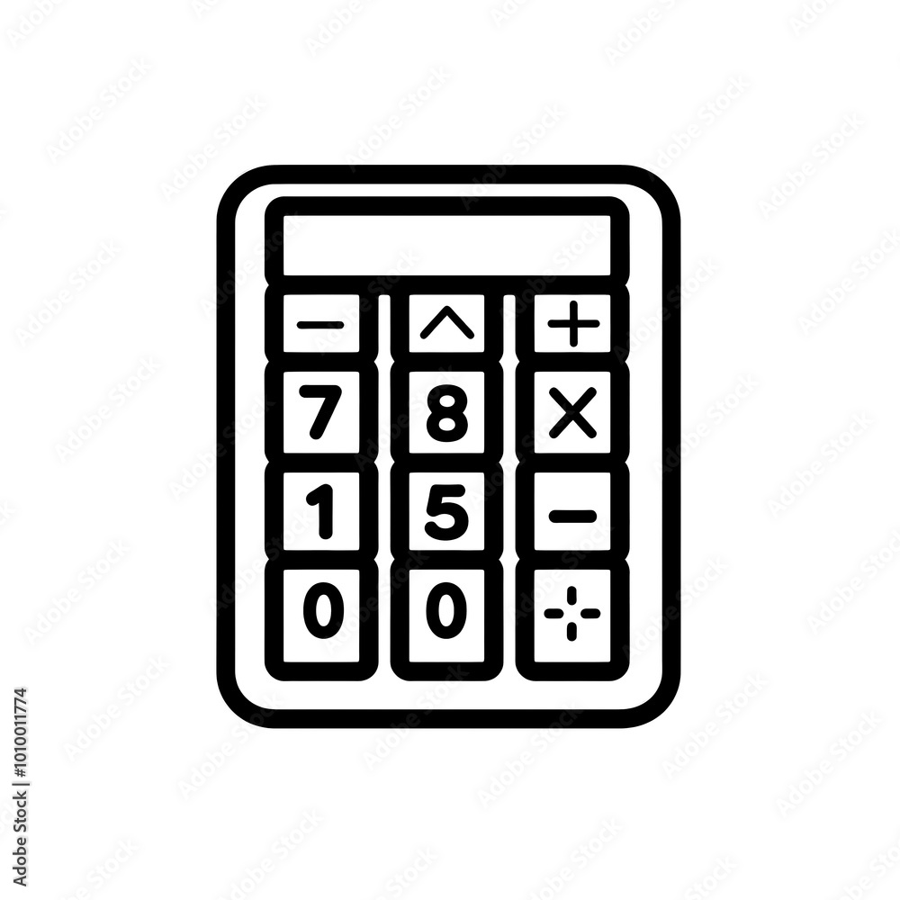 Calculator Icon, Minimal Simple Logo Calculator Icon, Minimal Simple Logo