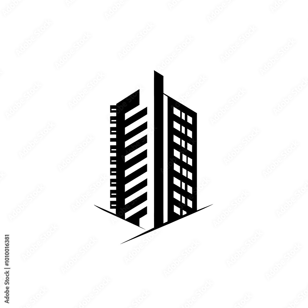Building Icon, Minimal Simple Logo Building Icon, Minimal Simple Logo