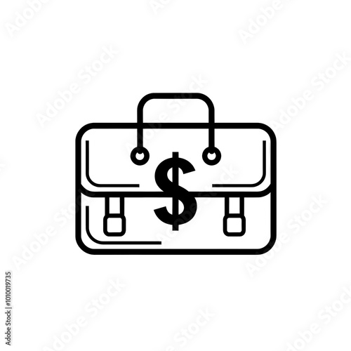 Briefcase Icon, Minimal Simple Logo