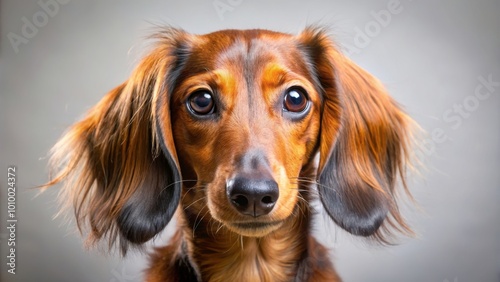 Wallpaper Mural Close-up of a cute dachshund dog with shiny fur and floppy ears, dachshund, dog, pet, animal, cute, adorable, canine, puppy Torontodigital.ca