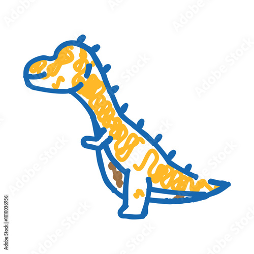 carnotaurus dinosaur animal doodle icon sketch vector. carnotaurus dinosaur animal sign. isolated symbol illustration