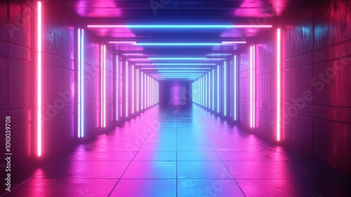 Neon Lights Corridor