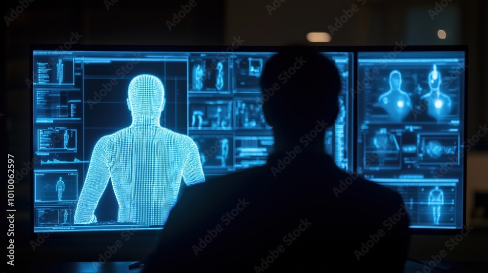 Digital human avatar in virtual conference room for tech innovations and networking Digital human avatar in virtual conference room for tech innovations and networking
