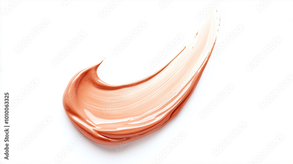 an exquisite swatch of cool rose liquid foundation on a pristine white background an exquisite swatch of cool rose liquid foundation on a pristine white background