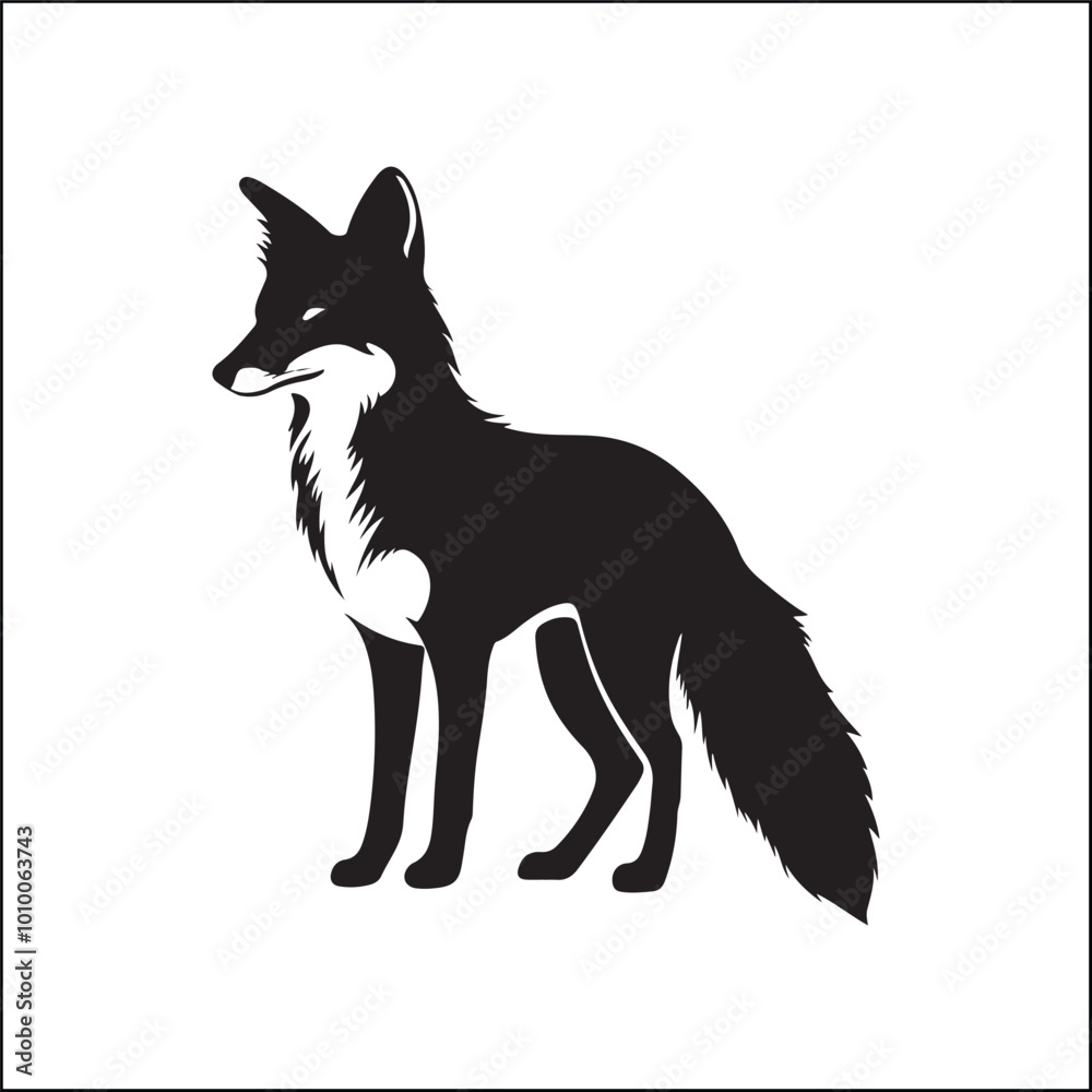 Fototapeta premium fox in the woods,animal, dog, cartoon, vector, illustration, fox