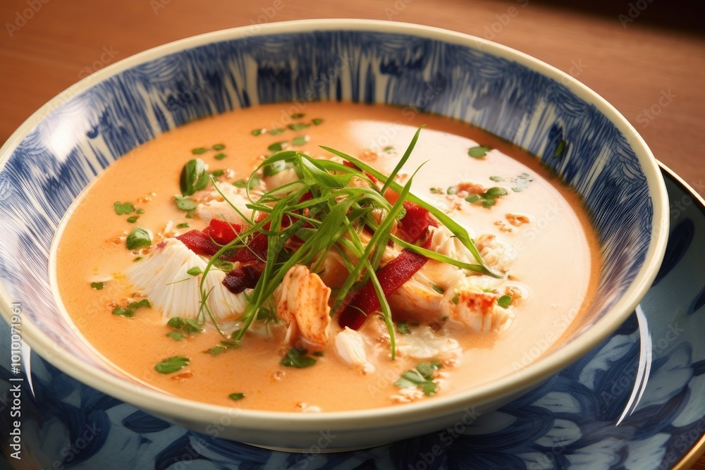 Creamy Orange Soup with Scallops, Green Onions, and Beetroot Creamy Orange Soup with Scallops, Green Onions, and Beetroot