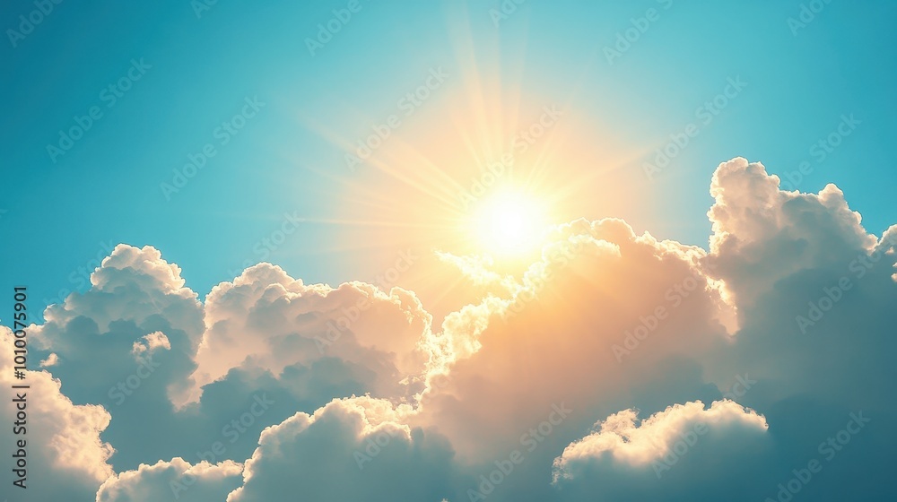 Dramatic Sky with Sunlight Streaming Through Clouds Dramatic Sky with Sunlight Streaming Through Clouds
