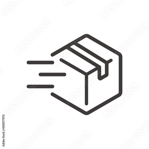 いろいろな物流・ロジスティクスのシンプルなモノクロアイコン