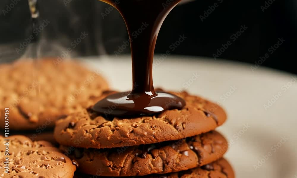 Chocolate Drizzle on Cookies Chocolate Drizzle on Cookies
