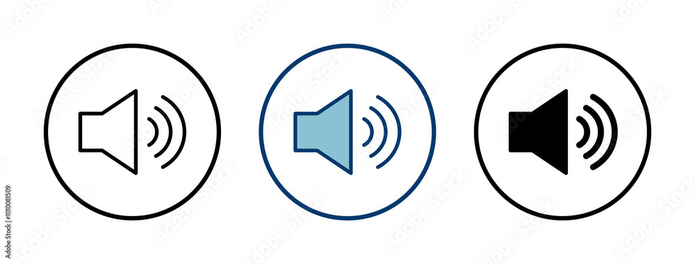 Speaker icon vector isolated on white background. Volume icon. Loudspeaker icon vector. Audio. Sound Speaker icon vector isolated on white background. Volume icon. Loudspeaker icon vector. Audio. Sound
