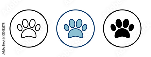 Paw icon vector isolated on white background. Paw Print icon