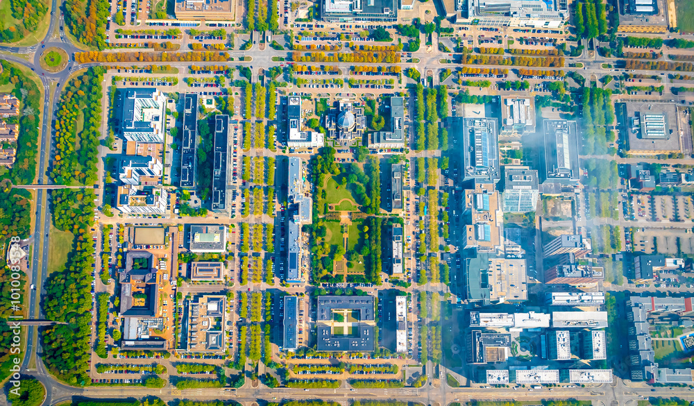 Aerial view of Milton Keynes, a city in Buckinghamshire, England Aerial view of Milton Keynes, a city in Buckinghamshire, England