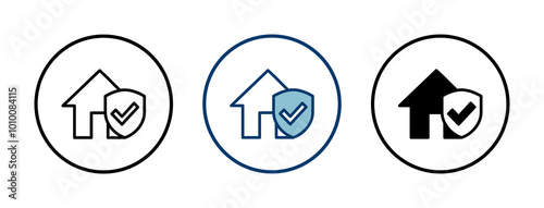 House insurance icon vector isolated on white background. house protection icon.