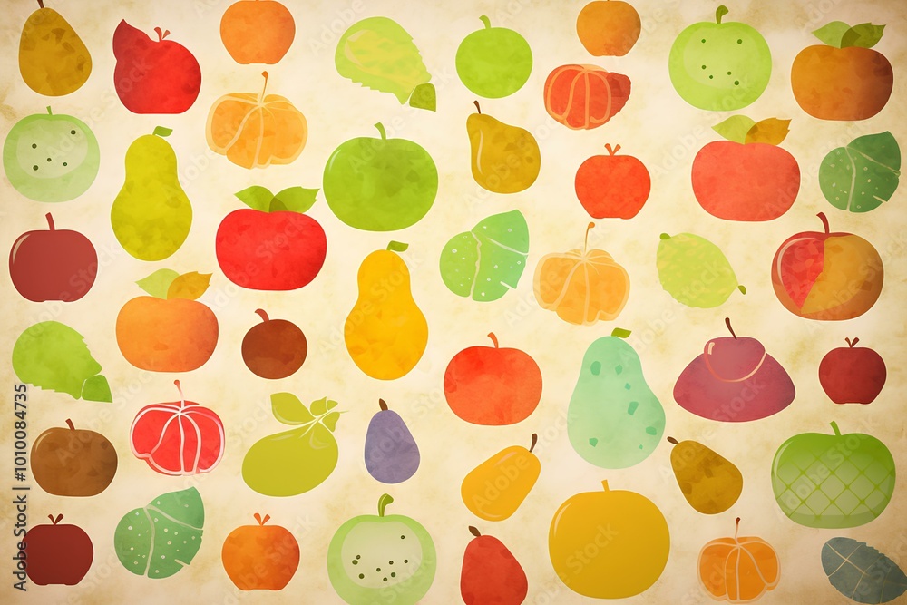 seamless pattern with fruits