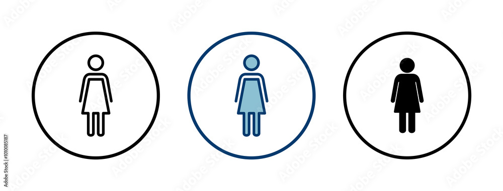 Female icon vector isolated on white background. woman icon vector Female icon vector isolated on white background. woman icon vector
