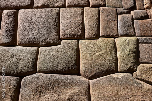 Obraz na plátně Inca stone walls in Cusco, Peru, a remarkable example of Inca architecture and c