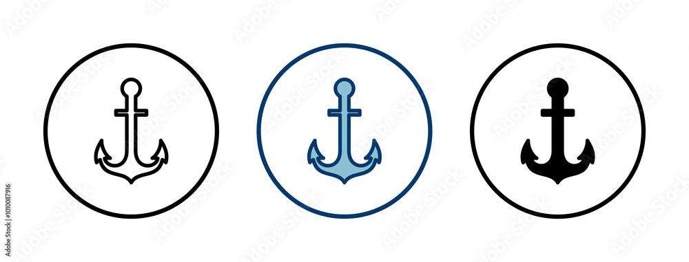 Anchor icon vector isolated on white background.Anchor symbol logo. Anchor marine icon. Anchor icon vector isolated on white background.Anchor symbol logo. Anchor marine icon.