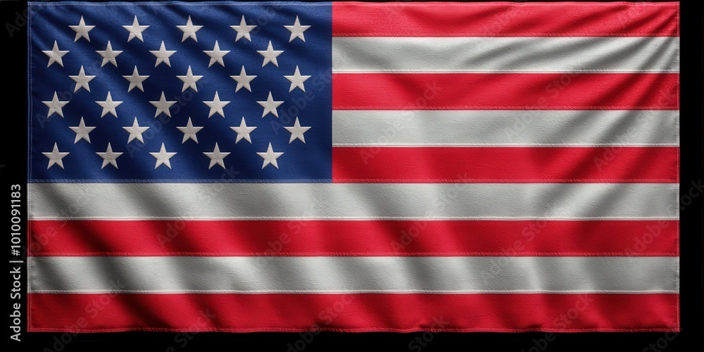 Waving American Flag with Red White and Blue Stripes and Stars Waving American Flag with Red White and Blue Stripes and Stars