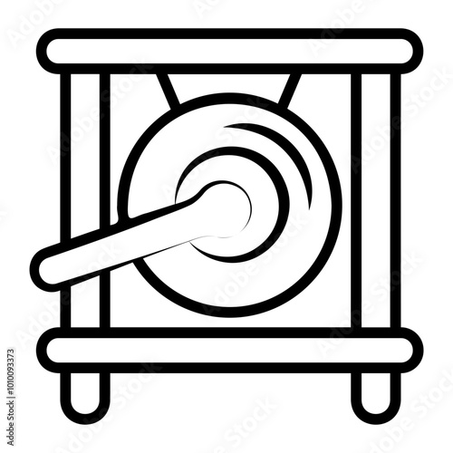 gong Line Icon