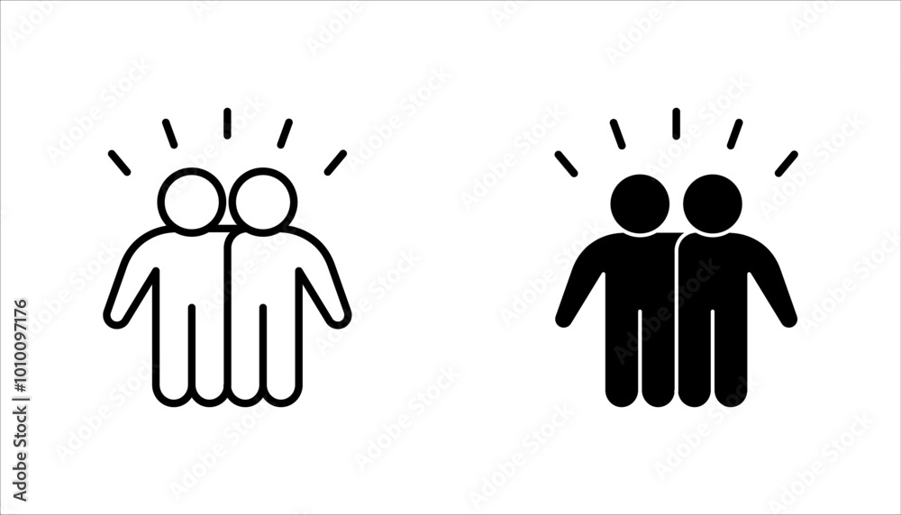 icon set of group of happy people, fun team, party, feelings of joy expression, vector illustration on white background. icon set of group of happy people, fun team, party, feelings of joy expression, vector illustration on white background.