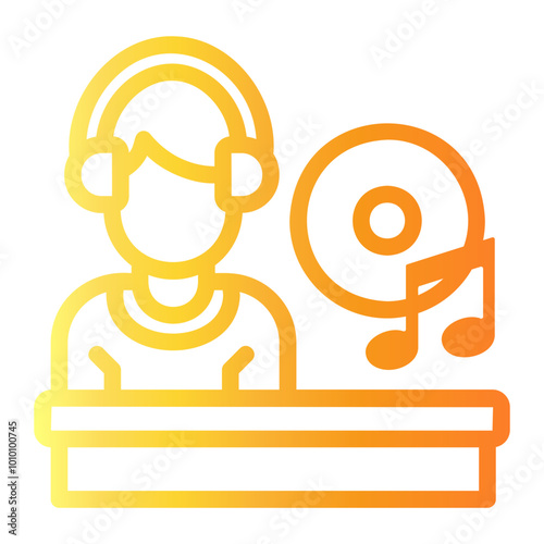 podcast Line Gradient Icon