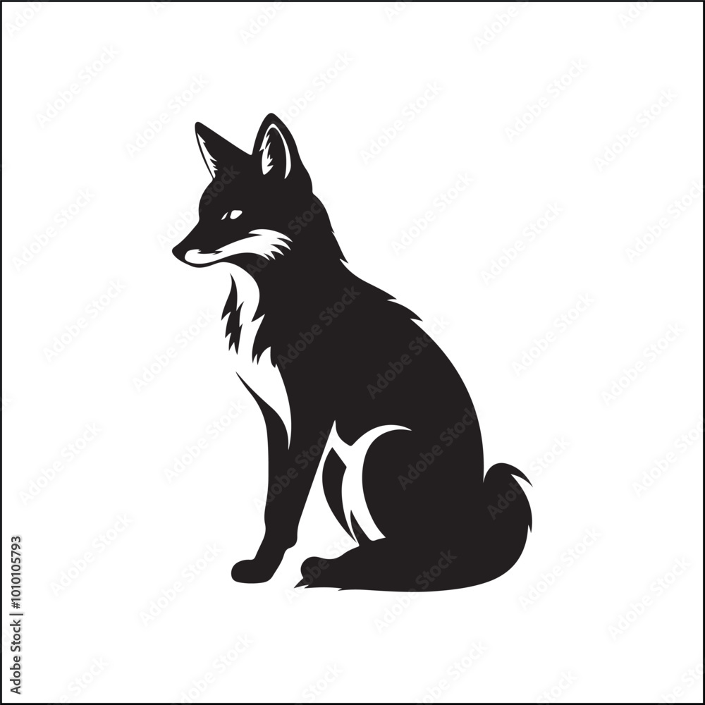 fox in the woods,animal, dog, cartoon, vector, illustration, fox