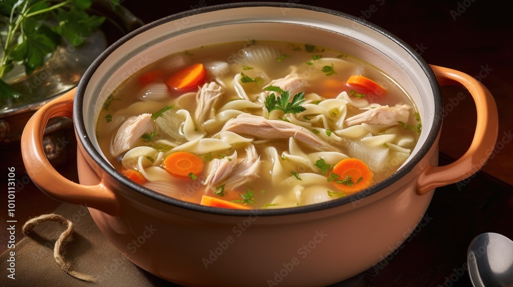 Chicken Noodle Soup in a Terracotta Pot Chicken Noodle Soup in a Terracotta Pot