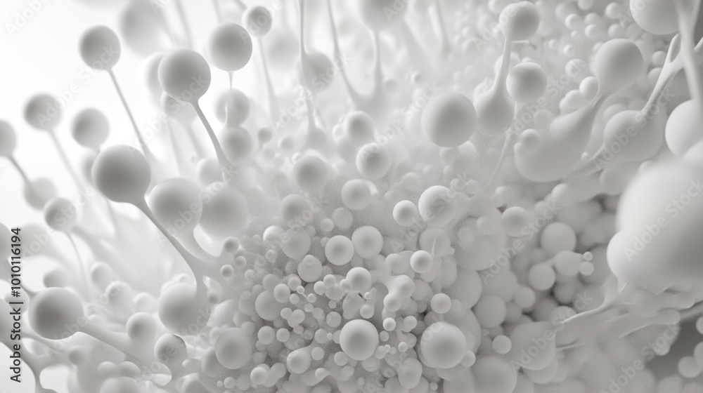 Abstract White Bubbles: A Close-Up Look at Organic Shapes Abstract White Bubbles: A Close-Up Look at Organic Shapes
