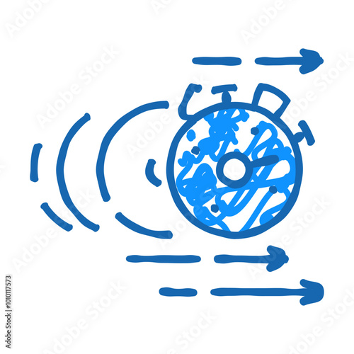 Obraz na plátně inertia time management doodle icon sketch vector