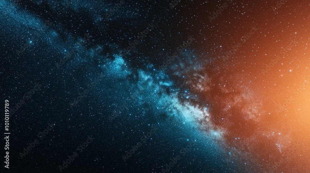 Fototapeta premium Milky Way Galaxy Night Sky with Stars Cosmic Background Space Photography