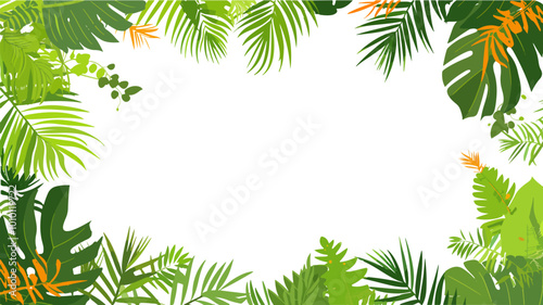 Tropical theme frame vector design