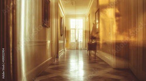 Sunlight Streaming Through Hallway