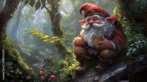 Enchanted Forest Dwarf: A Fantasy Illustration
