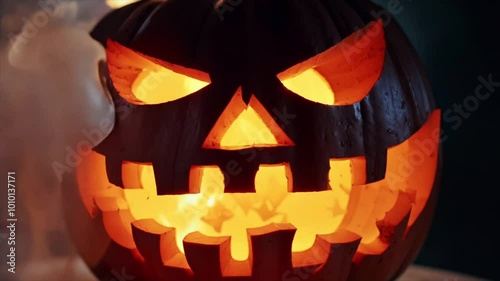 scary halloween pumpkin jack o’ lantern Generative AI