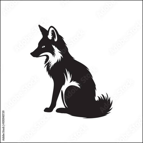 fox in the woods,animal, dog, cartoon, vector, illustration, fox