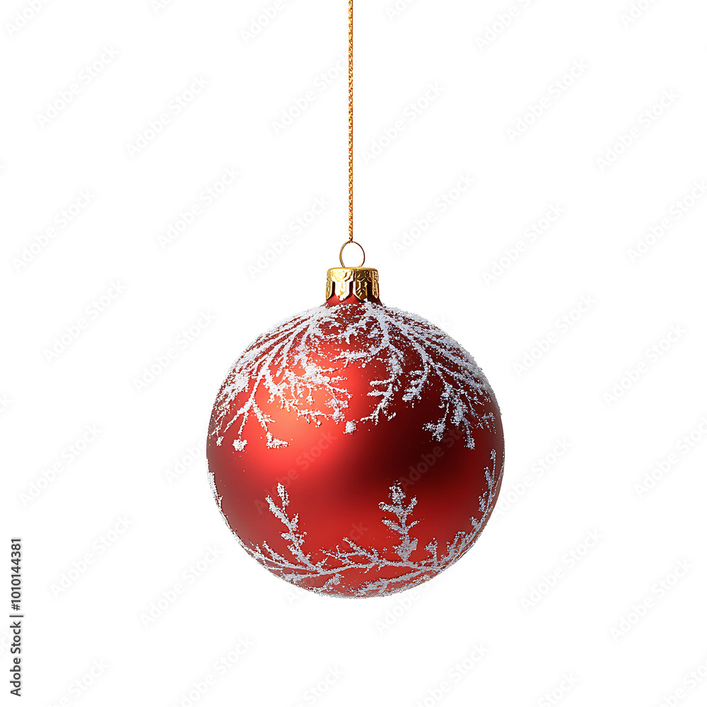 Red christmas ball isolated on white background Red christmas ball isolated on white background