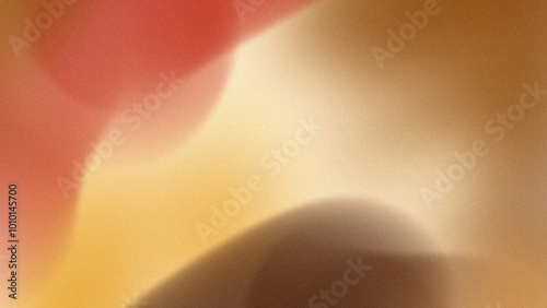 Abstract Vintage retro soft blur defocused noise grainy freeform gradient background Wheat, Chocolate, Harvest gold, Engineering orange, Seal brown mid century modern colors airbrush copy space photo