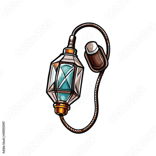 Vector illustration of a crystal earpiece.