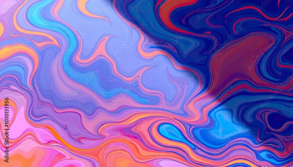 Obraz premium Colorful wavy abstract shape background wallpaper 4K HD quality wallpaper