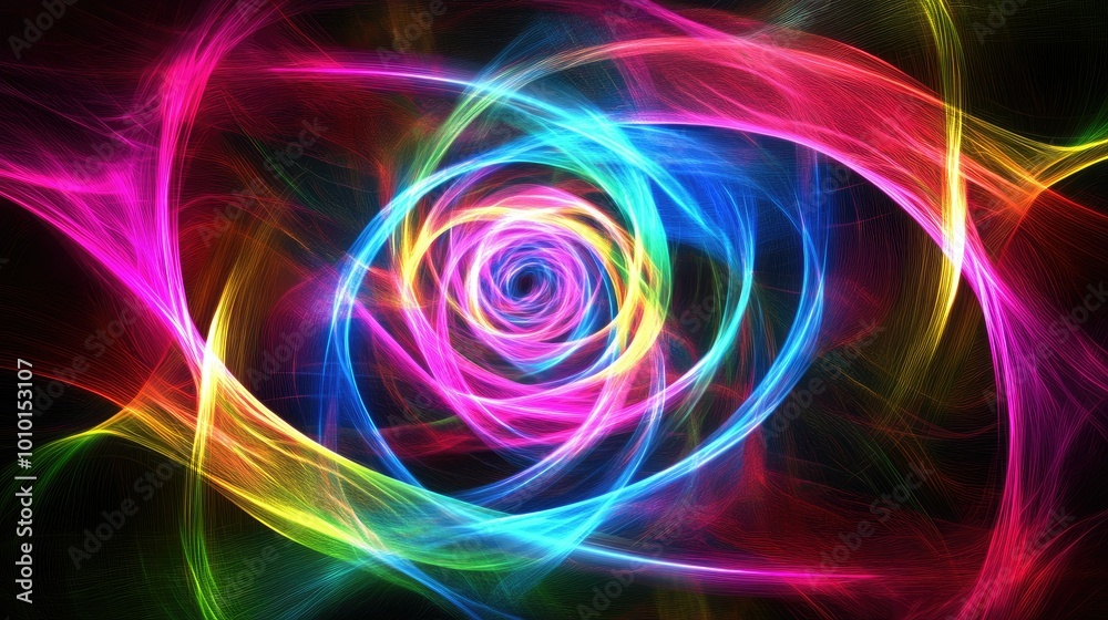 Neon abstract patterns pulsating with energy Neon abstract patterns pulsating with energy