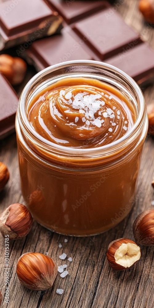 Homemade Salted Caramel Spread with Hazelnuts and Chocolate Delicious Dessert Recipe Homemade Salted Caramel Spread with Hazelnuts and Chocolate Delicious Dessert Recipe