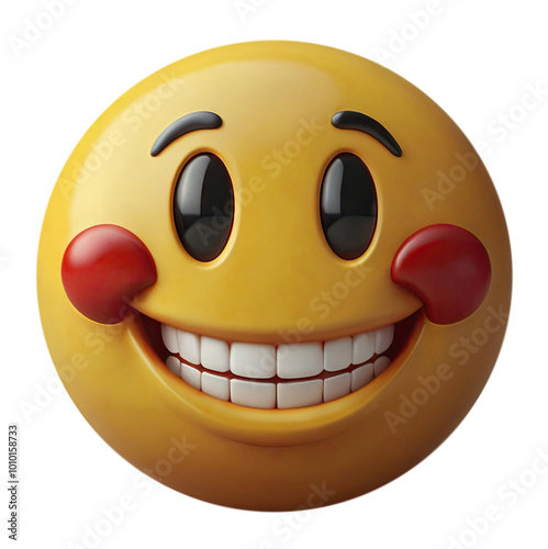Naklejka 3D Smiling Emoji