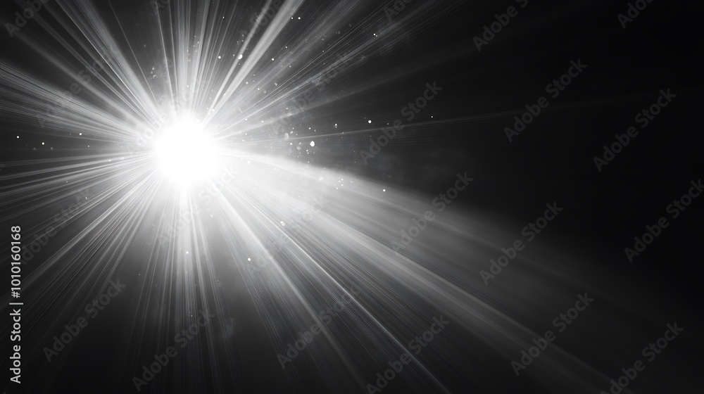 Abstract Light Beam Explosion on Black Background Abstract Light Beam Explosion on Black Background