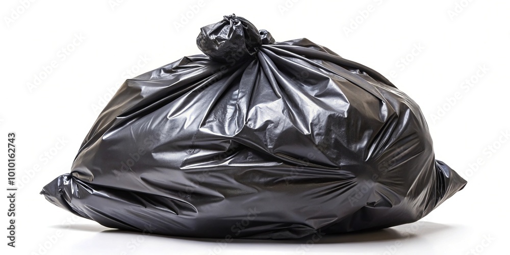 Environment waste bag pollution black garbage bag isolated on white Environment waste bag pollution black garbage bag isolated on white
