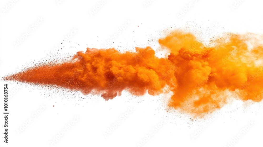 An explosion of orange powder creating a dynamic and vibrant visual effect. An explosion of orange powder creating a dynamic and vibrant visual effect.