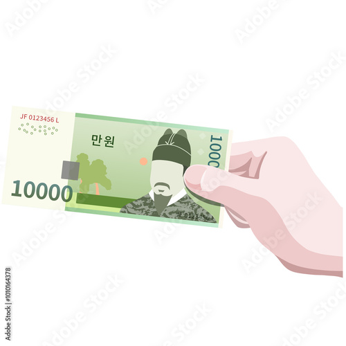 1만원 지폐 돈 일러스트
